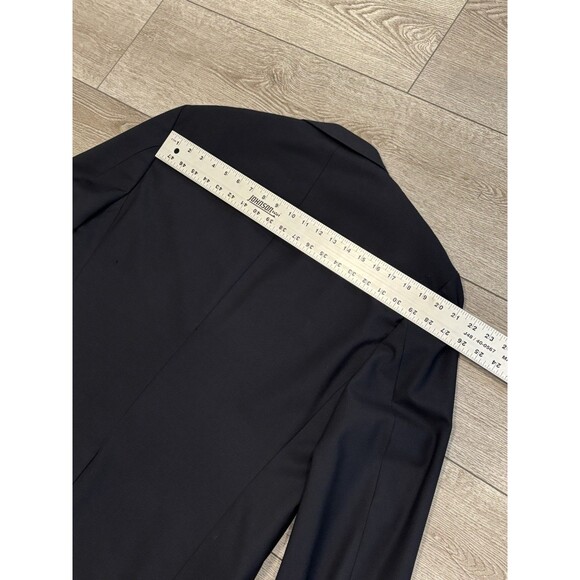 Brooks Brothers 346 Blazer Mens 45L Black 2 Button Wool Stretch Formal Flaw - Picture 9 of 11